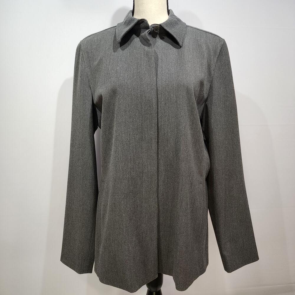 The Limited Stretch Classic Blazer Jacket Overcoat Gray L